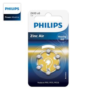Botón de la pila de plata del aire del cinc de Philips ZA13B6A/97 de la batería del botón de los audífonos