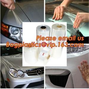 China packaging stretch paint protective film for sheet, High glossy transparent car light protective film with 3 layers car supplier