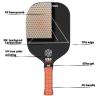 China Thermoformed Pickleball Paddle with Silicone Handle and Rough Surface Made to Order wholesale