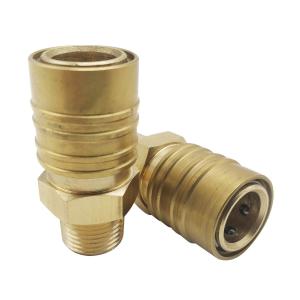 China 3/8 Hyd Quick Couplers Universal Type Brass Mold Quick Coupling With Viton Seal supplier