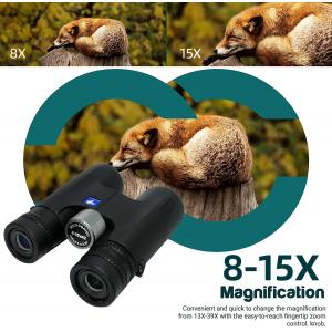 Adults Travel 8-15X42 Zoom Binoculars Telescope Compact With BAK4 Prism FMC Lens