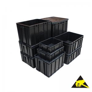 China Anti-Static Plastic Component Storage Box ESD Packaging Corrugated Container Tray Pallet Bin Conductive Boxe supplier