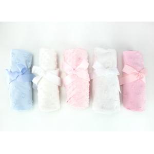China Custom Made 100 Polyester Baby Blanket , Knitted Flannel Baby Girl Pram Blanket supplier