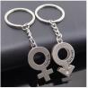 China Love Theme 3D Custom Steel Engraved Keychains For Couples , Anniversary Gift wholesale