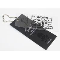 China Eco Friendly Custom Clothing Labels Paper Company Tags For Clothing With Ball Chain on sale