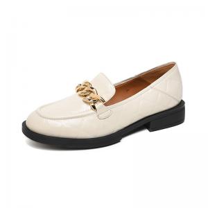 China Single Shoes British Style Small Leather Shoes Women'S New Thick Bottomed Muffin High Flat Bottomed Trendy supplier