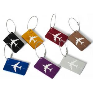 China Custom Aluminum Alloy Travel Luggage Tag With Steel String supplier