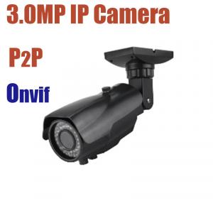 China 3.0MP IP CCTV Camera Outdoor Waterproof Bullet 72 IR leds 60m P2P POE network Camera supplier