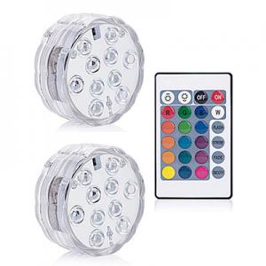 China Rgb Submersible LED Lights Remote Controlled Bowl Shape 10 LEDs Type supplier