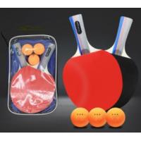 China 7 Layer Pure Wood Table Tennis Set Red Blue Eva Sponge on sale