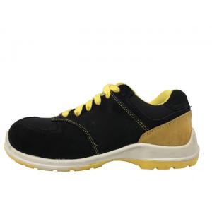 China Office Worker Non Slip Work Shoes Tearing Tested Synthetic Leather Tongue Binding supplier