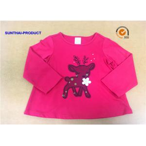 China Customized Children T Shirt 100% Cotton Long Sleeve Baby Girl Tee Shirts supplier