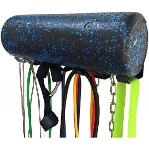 Bag Wall Mount Gym Organizer for Fitness Bands Storage Tray Foam Rollers and Jump Rope