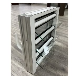 China Jalousie Window Aluminum Louver Frames Modern Window Jealousy Frame with Fly Screen wholesale