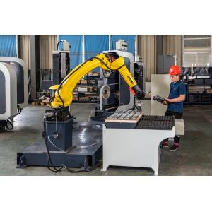 China Full Automatic Robot Polish System FUNAC Robot Cell Metal Deburring Machine 380V supplier