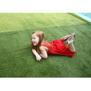 Kids Playground Artificial Grass For Landscaping , Green Fake Grass Carpet