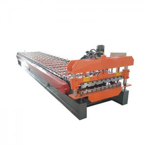 China Customized Production Roof Panels PLC Cold Roll Forming Machine supplier