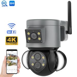2 Inch 10X Zoom Multi Lens Security Camera With Floodlight Wide Angle View