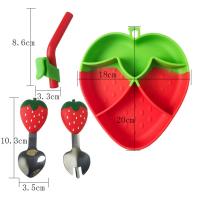 China MHC Fruit Design Silicone Baby Feeding Set BPA Free Strawberry Feeding Bowl on sale