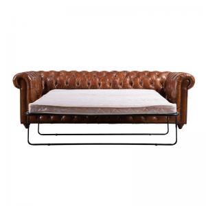Customized Vintage Leather Sofa Bed