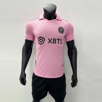 China Pink Durable Breathable Polyester Player Edition Jersey Logo Printing on sale