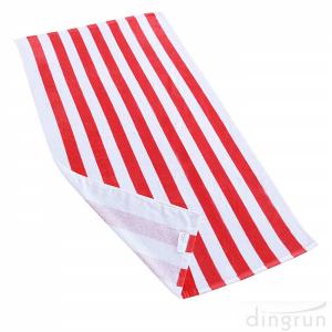 China Soft Absorbent and Plush 100% Cotton Cabana Striped Beach Pool Bath Towel supplier