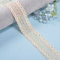 China 3.5CM Crochet Eyelet Cotton Lace Trim Border Lace Fabrics For Women Dress on sale