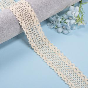 China Durable 3.5CM Cotton Crochet Lace Cotton Border Eyelet Lace Trim supplier