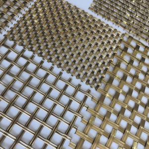 China Antique Brass Ss 0.5mm Lock Crimp Wire Mesh For Interior Decoration supplier