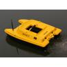 Yellow rc fishing bait boat remote frequency 2.4G two engines Structure DEVC-303