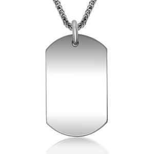 China Men's Titanium Stainless Steel Dog Tag Necklace with 20 Inches or 24 Inches Chain(SP265) supplier