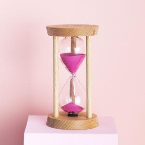 Classical Wooden Hourglass Sand Clock For Desktop / Bedroom