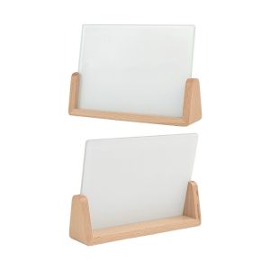 China 木製のU型ベース付き 耐久性のあるテーブルテーブルサブリメーションガラス写真フレーム wholesale