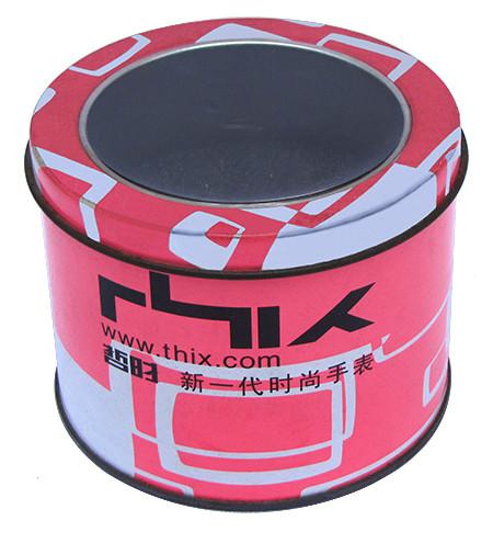 New Generation Watch Metal Tin Container With Transparent Window