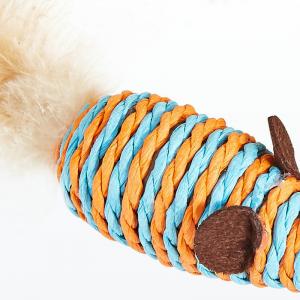 Feather Teaser Cat Toy Wand With Wand Kitten Playing 42x7x5cm