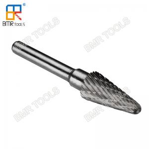 China BMR TOOLS L type Taper Shape tungsten carbide burrs cutter double cut rotary files supplier