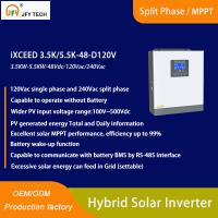 China Hybrid Solar inverter with 100V-500V PV Input and 120Vac single phase/240Vac split phase on sale