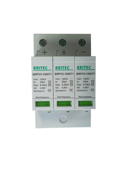 BRPV3-1000 T1 DC SPD Dc Surge Suppressor 3p Solar Surge Protection Device