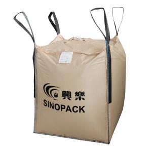 China Beige Four-panel Big PP Container Bag FIBC with side seam loops supplier