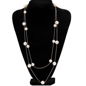 European and American fashion wild pearl long section of the multi-pearl sweater chain