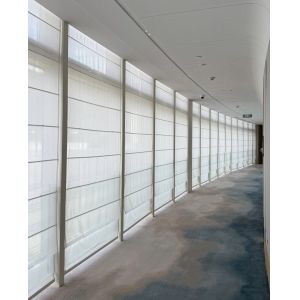 China Automatic Battery Operated Motorized Blackout Zebra Roller Blinds Curtains For Windows Zigbee APP wholesale