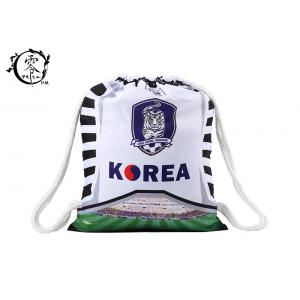 Sublimation Printed Soccer String Bags , Korea Baseball Custom Cinch Bags