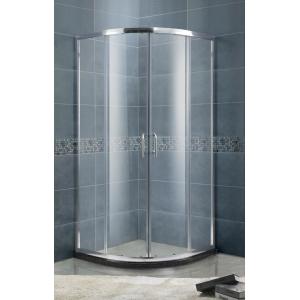 China Curved Silver Aluminum  Profiles Shower Screens Double Sliding panels for Home / Hotel supplier