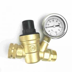 China 2018 Hot Sell Adjustable Brass Water Pressure Regulator With Gauges supplier