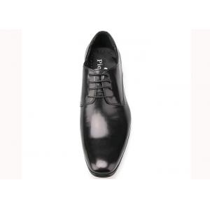 China Мягкие кожаные плоские ботинки Дерби замши, чернота ботинок официального платья людей/Браун supplier