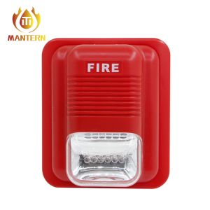 China Red Fire Fighting Equipment Conventional Fire Alarm Siren With Strobe on sale