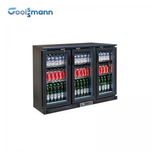 Digital Thermostat Beer Bottle Fridge Chiller , Glass Door Small Beer Fridge Cabinet