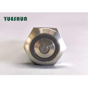 China Aluminum 5A Ring LED  22mm Anti Vandal Push Button Switch supplier