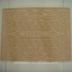 WELCOME embossed brushed polyester door mat