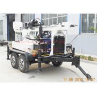 China Hydraulic Rotation Water Well Drilling Equipment With 4 Wheel Trailer Mounted on sale